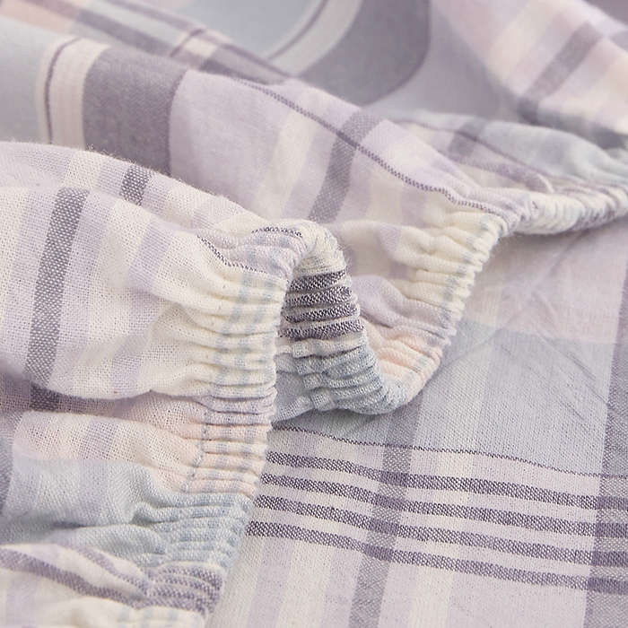 91家纺网 家纺一手货源 找家纺 DoDo 兜兜 2025新款全棉纯棉水洗棉学生床笠【可定做尺寸】 森沐-蓝