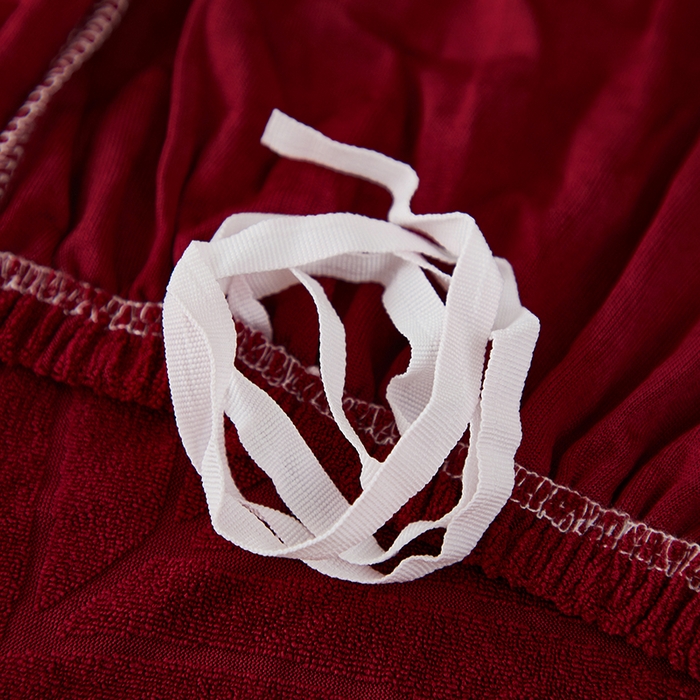 91家纺网 家纺一手货源 找家纺 逐日沙发套2025新款大树叶沙发床套 防水提花大树叶 -酒红