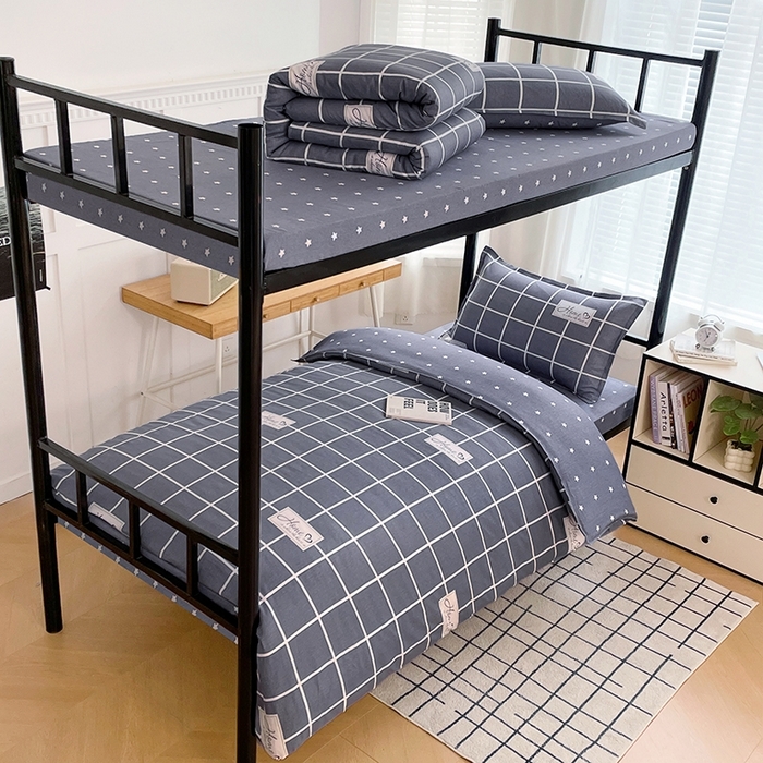 91家纺网 家纺一手货源 找家纺 （总）锦润 2025新款印花12868全棉学生宿舍三件套纯棉六件套