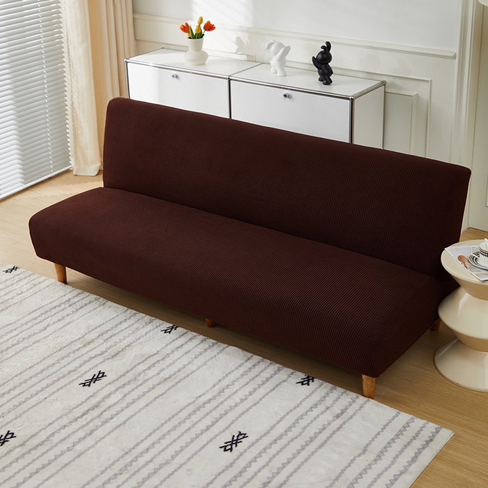 91家纺网 家纺一手货源 找家纺 逐日沙发套2025新款玉米绒沙发床套 深咖