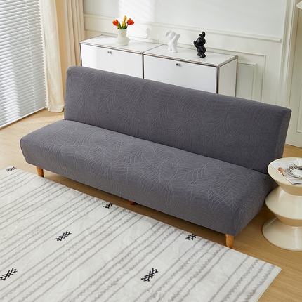 逐日沙发套2025新款大树叶沙发床套 防水提花大树叶 -深灰