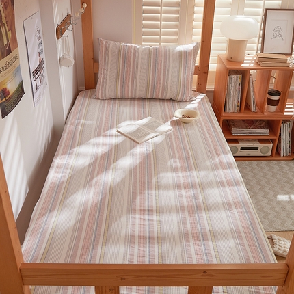 DoDo 兜兜 2025新款全棉纯棉水洗棉学生床笠【可定做尺寸】 米拉-粉