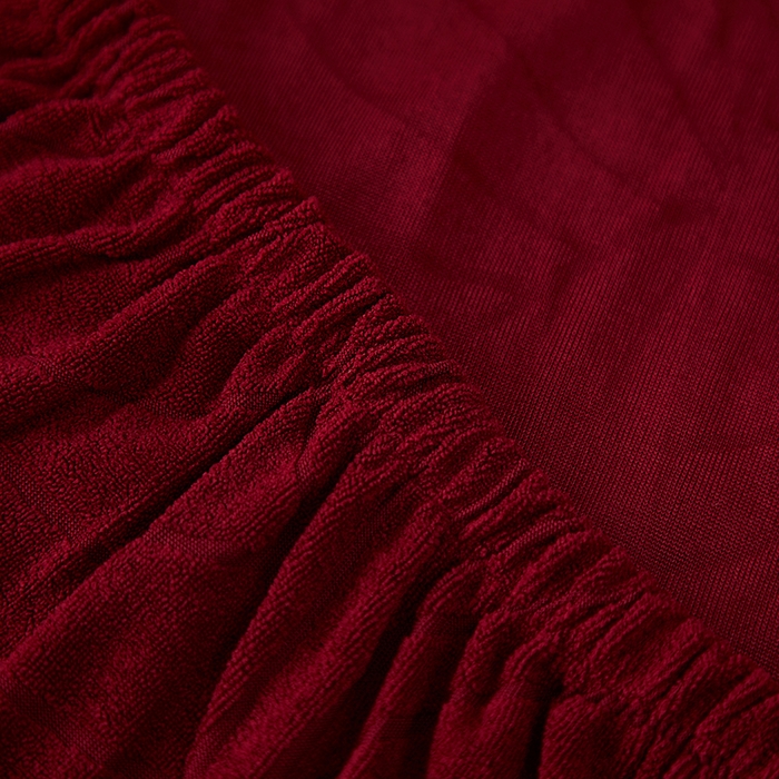 91家纺网 家纺一手货源 找家纺 逐日沙发套2025新款大树叶沙发床套 防水提花大树叶 -酒红