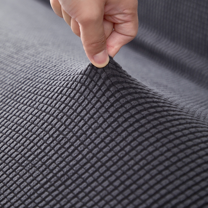 91家纺网 家纺一手货源 找家纺 逐日沙发套2025新款玉米绒沙发床套 深灰