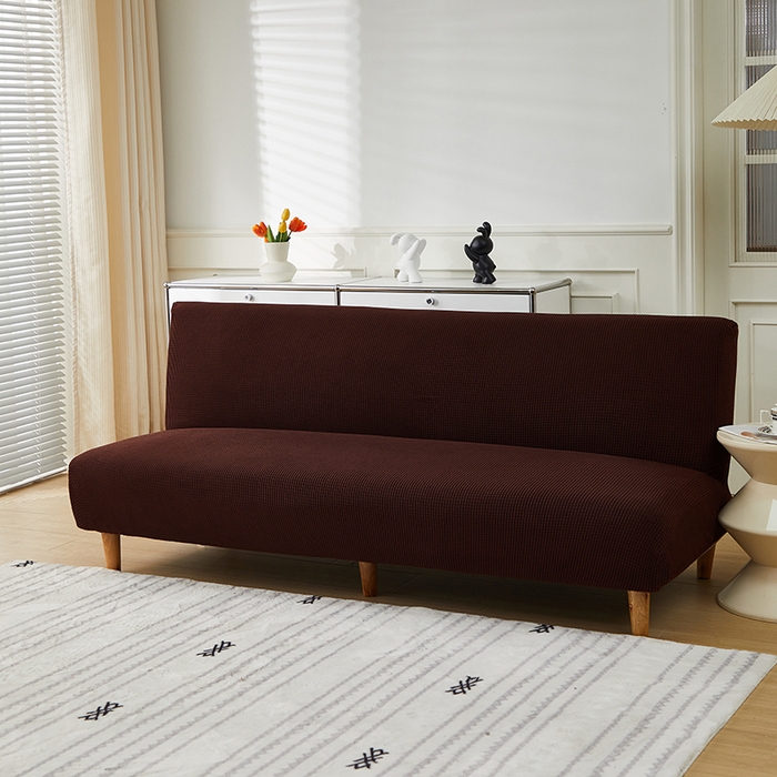 91家纺网 家纺一手货源 找家纺 逐日沙发套2025新款玉米绒沙发床套 深咖