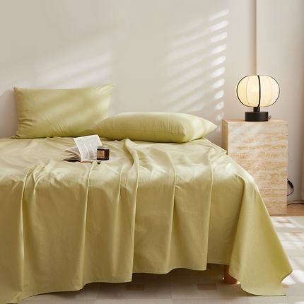 DoDo 兜兜 2026新款全棉纯棉水洗棉系列单床单【可定做尺寸】 豌豆青绿