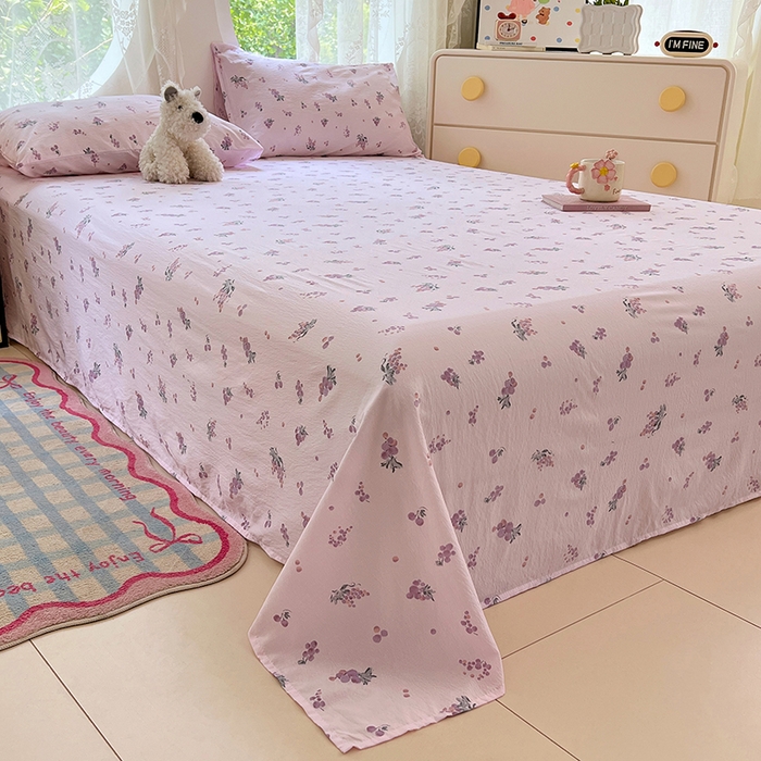 91家纺网 家纺一手货源 找家纺 （总）彩韵家纺 2025新款印花木m双层纱床单系列