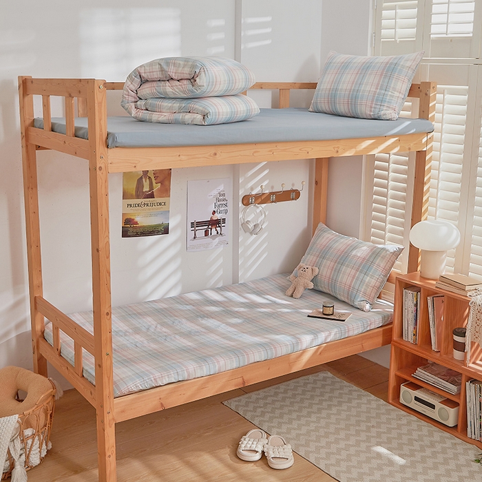 91家纺网 家纺一手货源 找家纺 DoDo 兜兜 2025新款全棉纯棉水洗棉学生床笠【可定做尺寸】 森沐-绿