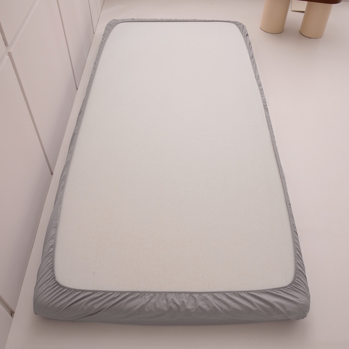 91家纺网 家纺一手货源 找家纺 暖季家纺2025新款无印风学生防水床笠 防水-魅影灰