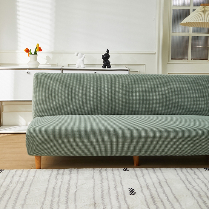 91家纺网 家纺一手货源 找家纺 逐日沙发套2025新款玉米绒沙发床套 松柏绿