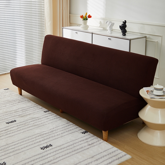 91家纺网 家纺一手货源 找家纺 逐日沙发套2025新款玉米绒沙发床套 深咖