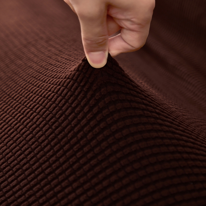 91家纺网 家纺一手货源 找家纺 逐日沙发套2025新款玉米绒沙发床套 深咖