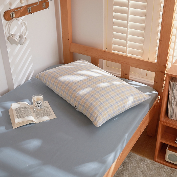 91家纺网 家纺一手货源 找家纺 DoDo 兜兜 2025新款全棉纯棉水洗棉学生床笠【可定做尺寸】 海盐兰