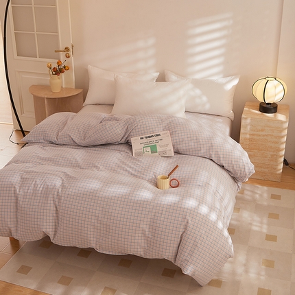 DoDo 兜兜 2025新款全棉纯棉水洗棉系列单被套【可定做尺寸】 米雅-桔蓝
