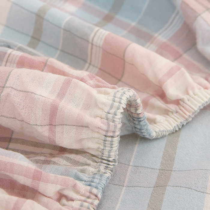 91家纺网 家纺一手货源 找家纺 DoDo 兜兜 2025新款全棉纯棉水洗棉学生床笠【可定做尺寸】 森沐-绿