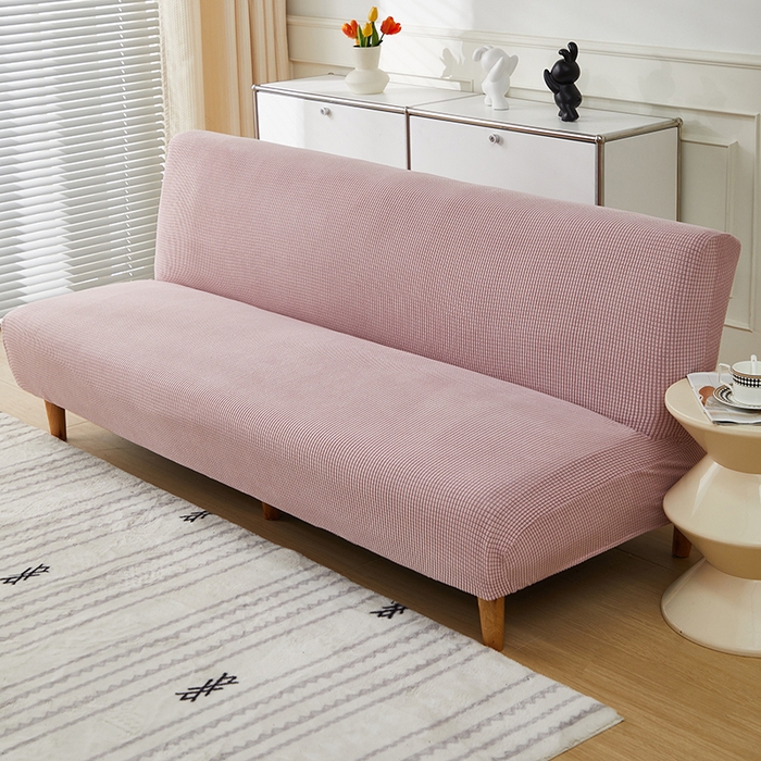 91家纺网 家纺一手货源 找家纺 逐日沙发套2025新款玉米绒沙发床套 暗粉