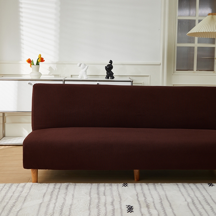 91家纺网 家纺一手货源 找家纺 逐日沙发套2025新款玉米绒沙发床套 深咖