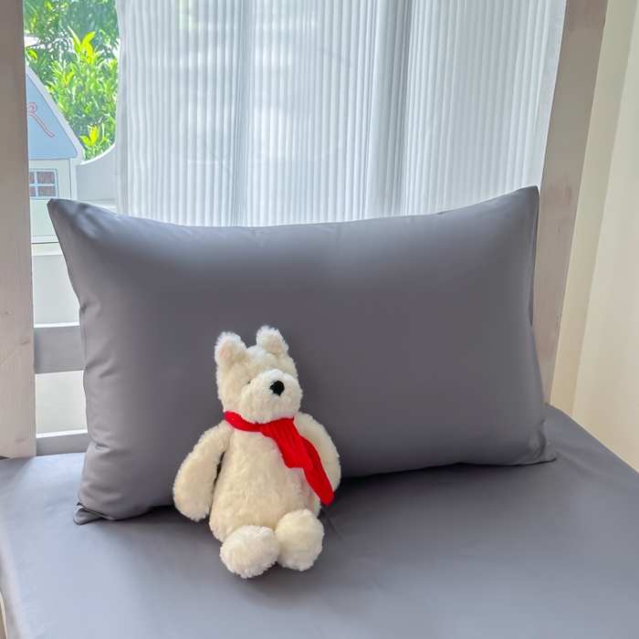 91家纺网 家纺一手货源 找家纺 简冠家纺 2025新款13372全棉纯色学生三件套 深灰