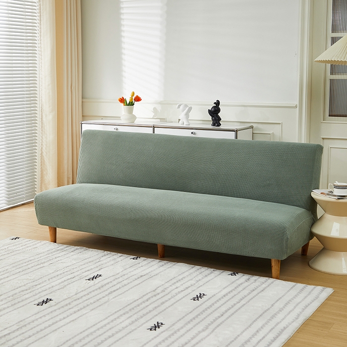 91家纺网 家纺一手货源 找家纺 逐日沙发套2025新款玉米绒沙发床套 松柏绿