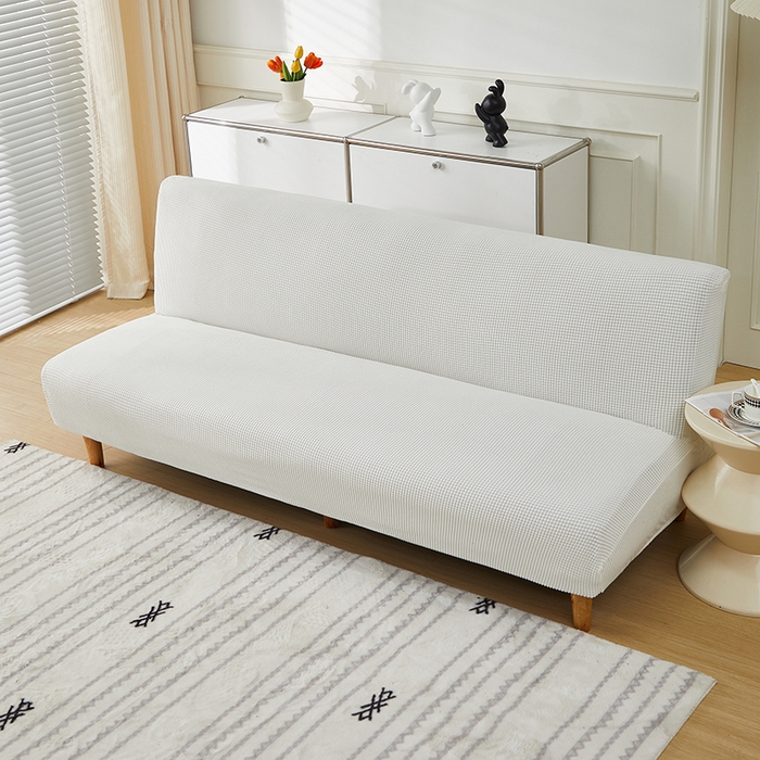 91家纺网 家纺一手货源 找家纺 逐日沙发套2025新款玉米绒沙发床套 白色