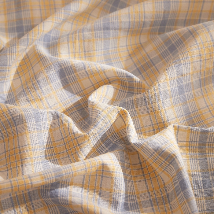 91家纺网 家纺一手货源 找家纺 DoDo 兜兜 2026新款全棉纯棉水洗棉系列单床单【可定做尺寸】 麦田-灰蓝