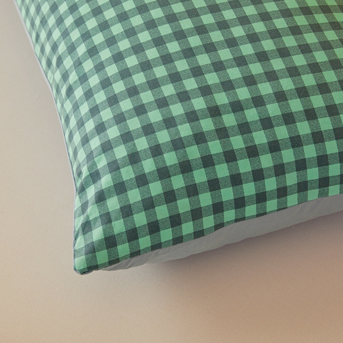 91家纺网 家纺一手货源 找家纺 美尔惠家纺 2025新款无印水洗棉格子春秋被冬被被子被芯学生季被芯 蓝绿小格