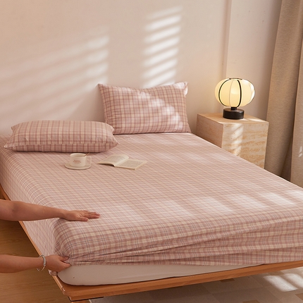 91家纺网 家纺一手货源 找家纺 DoDo 兜兜 2025新款全棉纯棉水洗棉大床床笠【可定做尺寸】 星空-咖