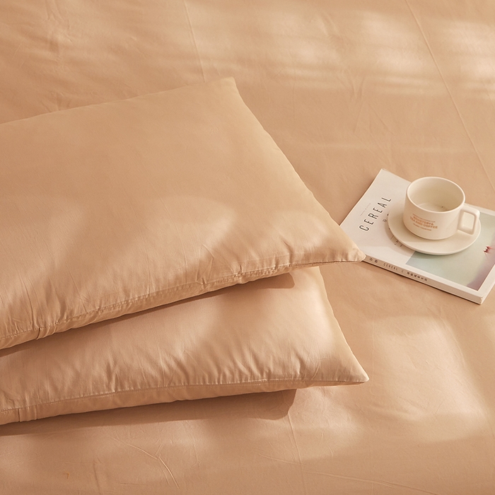 91家纺网 家纺一手货源 找家纺 DoDo 兜兜 2025新款全棉纯棉水洗棉系列单枕套【可定做尺寸】 奶咖