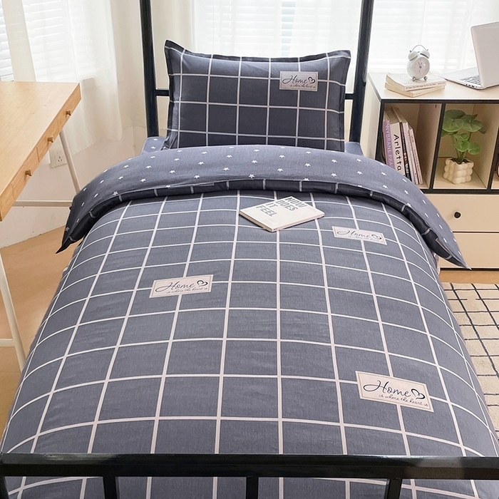 91家纺网 家纺一手货源 找家纺 （总）锦润 2025新款印花12868全棉学生宿舍三件套纯棉六件套