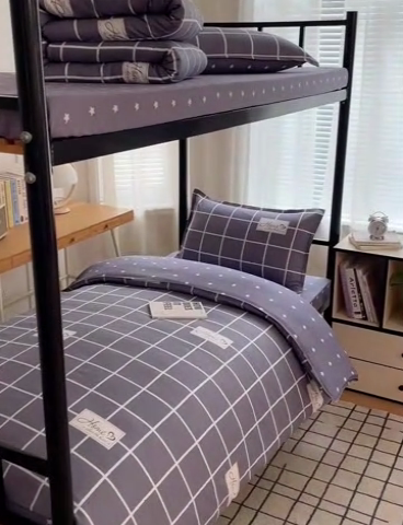 91家纺网 家纺一手货源 找家纺 （总）锦润 2025新款印花12868全棉学生宿舍三件套纯棉六件套