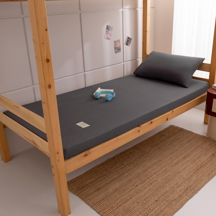 91家纺网 家纺一手货源 找家纺 暖季家纺2025新款无印风学生防水床笠 防水-高级灰