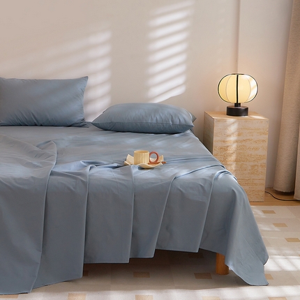 DoDo 兜兜 2026新款全棉纯棉水洗棉系列单床单【可定做尺寸】 海盐兰