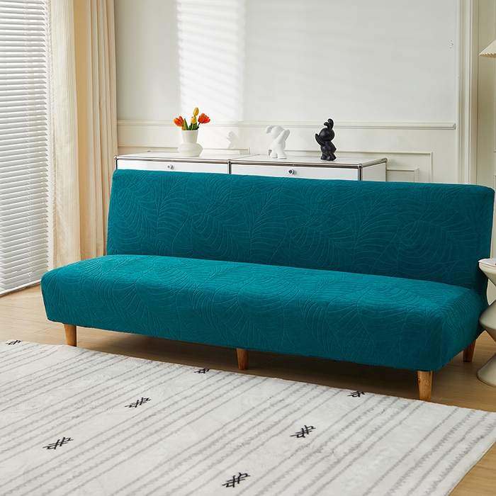 91家纺网 家纺一手货源 找家纺 逐日沙发套2025新款大树叶沙发床套 防水提花大树叶 -翠绿