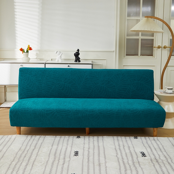 91家纺网 家纺一手货源 找家纺 逐日沙发套2025新款大树叶沙发床套 防水提花大树叶 -翠绿