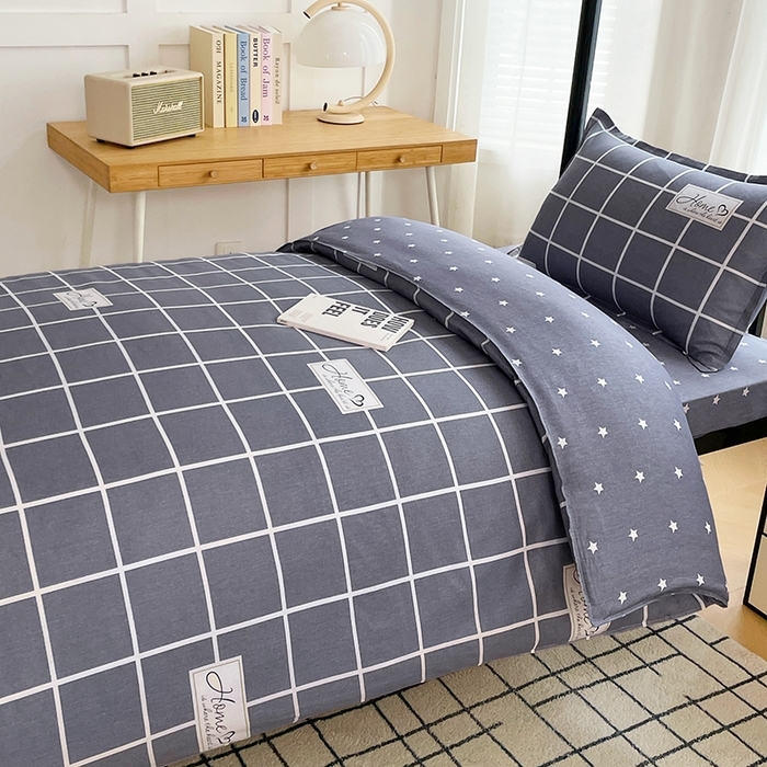 91家纺网 家纺一手货源 找家纺 （总）锦润 2025新款印花12868全棉学生宿舍三件套纯棉六件套