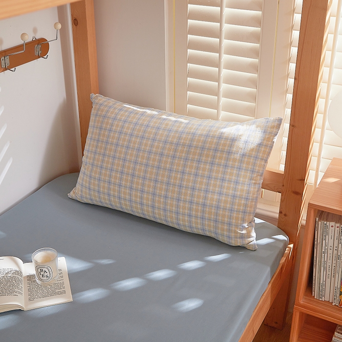 91家纺网 家纺一手货源 找家纺 DoDo 兜兜 2025新款全棉纯棉水洗棉学生床笠【可定做尺寸】 海盐兰