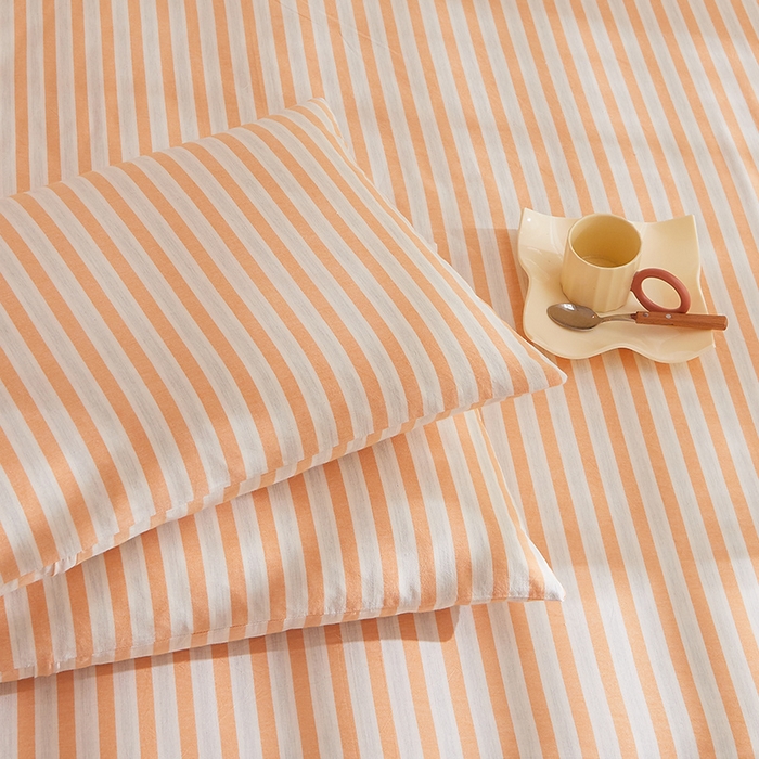 91家纺网 家纺一手货源 找家纺 DoDo 兜兜 2025新款全棉纯棉水洗棉大床床笠【可定做尺寸】 北辰-桔