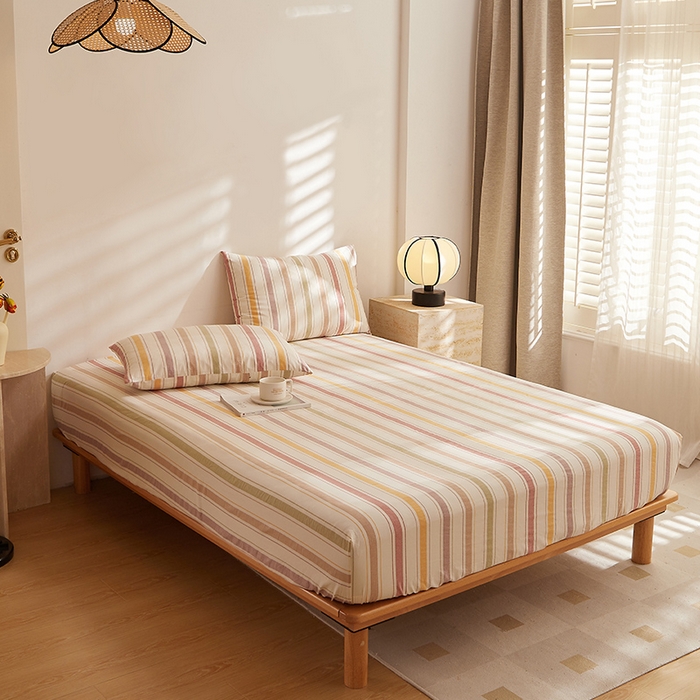 91家纺网 家纺一手货源 找家纺 DoDo 兜兜 2026新款全棉纯棉水洗棉大床床笠【可定做尺寸】 里威-深咖