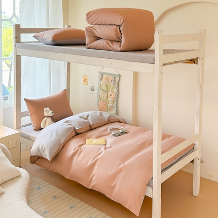 91家纺网 家纺一手货源 找家纺 （总）简冠家纺 2025新款13372全棉纯色学生三件套