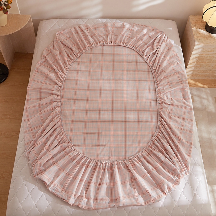 91家纺网 家纺一手货源 找家纺 DoDo 兜兜 2025新款全棉纯棉水洗棉大床床笠【可定做尺寸】 春野