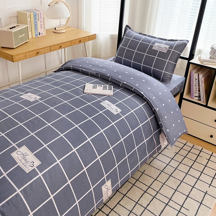 91家纺网 家纺一手货源 找家纺 （总）锦润 2025新款印花12868全棉学生宿舍三件套纯棉六件套