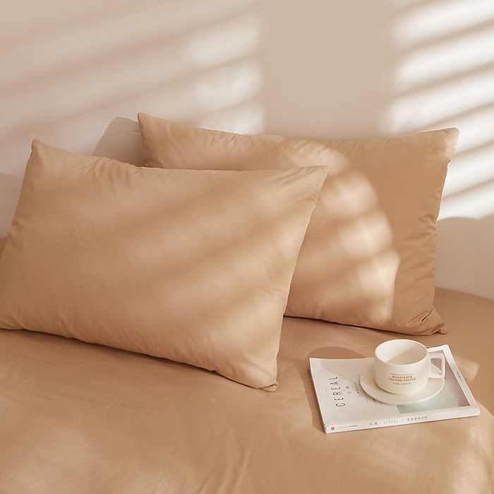 91家纺网 家纺一手货源 找家纺 DoDo 兜兜 2025新款全棉纯棉水洗棉系列单枕套【可定做尺寸】 奶咖