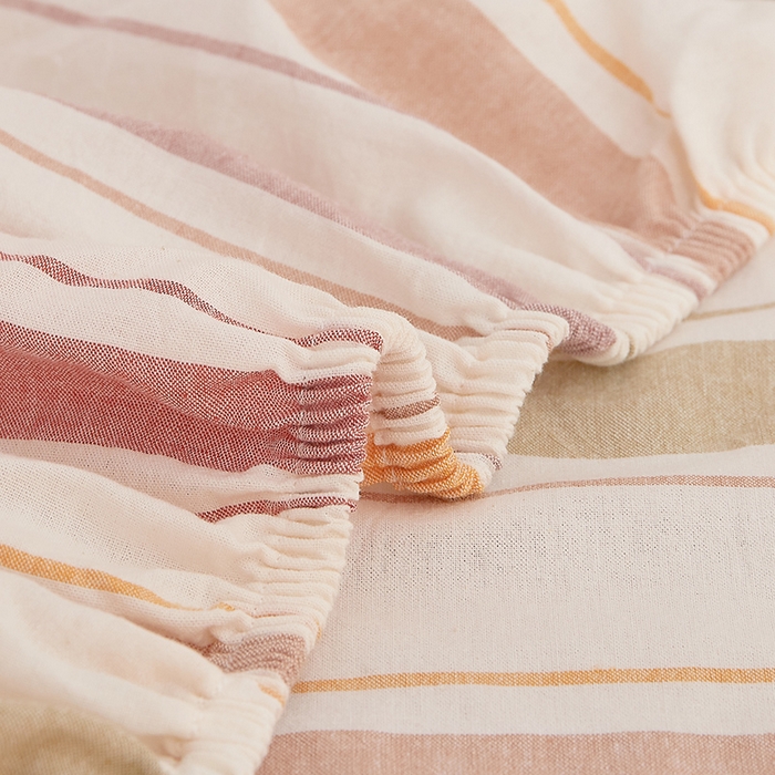 91家纺网 家纺一手货源 找家纺 DoDo 兜兜 2025新款全棉纯棉水洗棉学生床笠【可定做尺寸】 里威-深咖