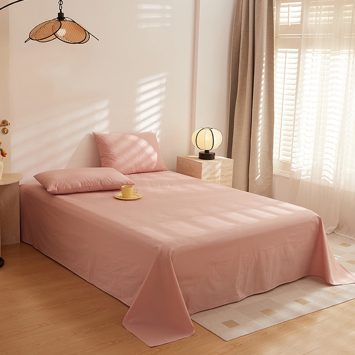 91家纺网 家纺一手货源 找家纺 DoDo 兜兜 2026新款全棉纯棉水洗棉系列单床单【可定做尺寸】 茶粉