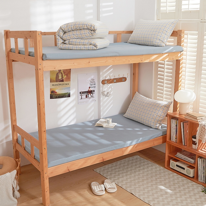 91家纺网 家纺一手货源 找家纺 DoDo 兜兜 2025新款全棉纯棉水洗棉学生床笠【可定做尺寸】 海盐兰