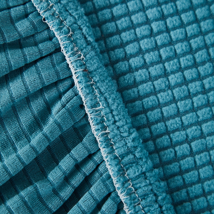 91家纺网 家纺一手货源 找家纺 逐日沙发套2025新款玉米绒沙发床套 西湖蓝