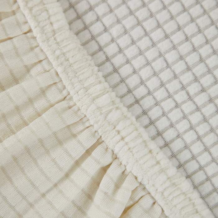 91家纺网 家纺一手货源 找家纺 逐日沙发套2025新款玉米绒沙发床套 白色