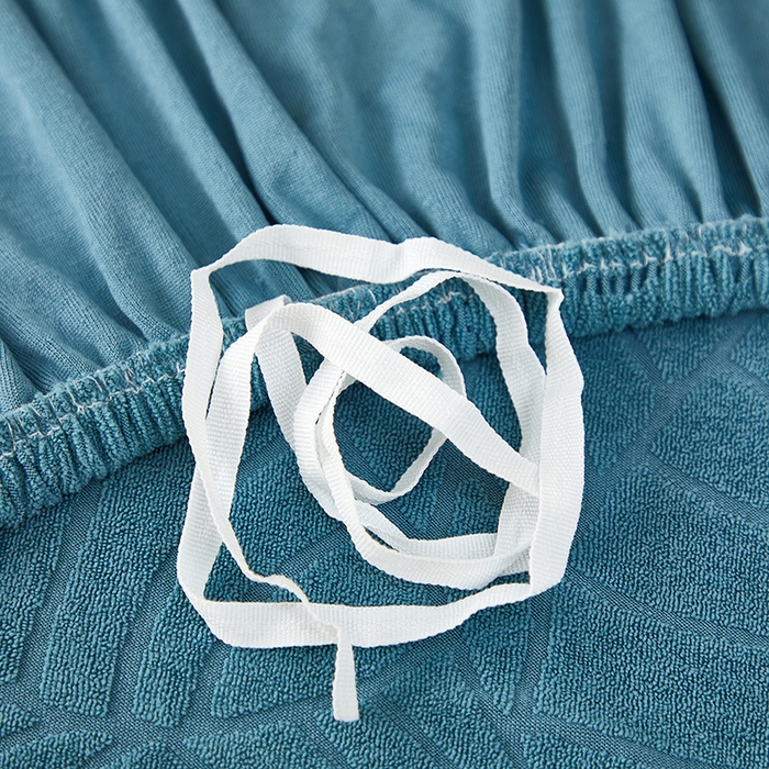 91家纺网 家纺一手货源 找家纺 逐日沙发套2025新款大树叶沙发床套 防水提花大树叶 -湖蓝