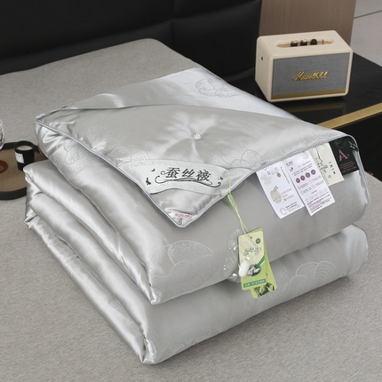 2025新款印花提花蠶絲被 灰色