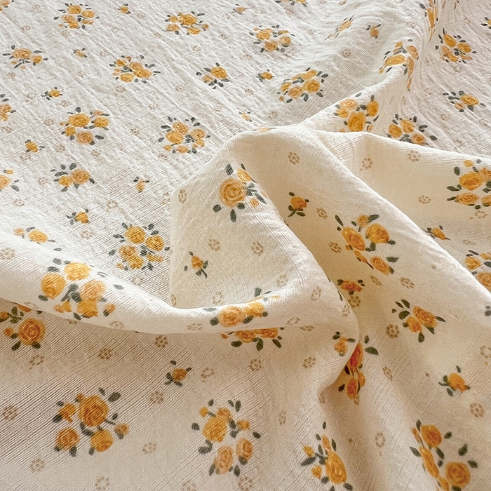 91家纺网 家纺一手货源 找家纺 彩韵家纺 2025新款印花木m双层纱床单系列 木m双层纱-幽梦玫瑰